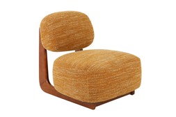 Didsbury Accent Chair Speckled Honey Sustainable Boucle & Walnut