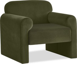 Neston Armchair, Olive Green Sustainable Velvet