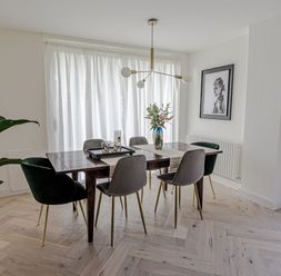 Rayner Dining Chair, Grey Velvet & Brass