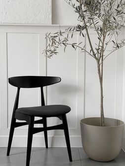 Malmros Dining Chair, Black Fabric