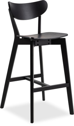 Roxby Wooden Bar Stool, Black