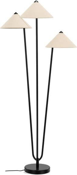 Chilton Floor Lamp, Cream & Black