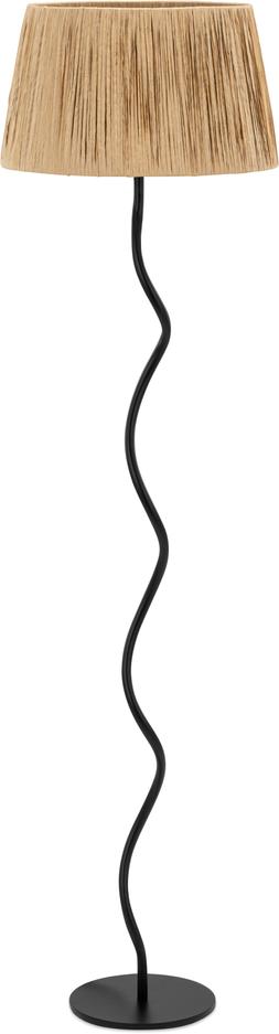 Stanmore Floor Lamp, Raffia & Black