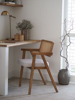Lambert Carver Dining Chair, Natural & Oak