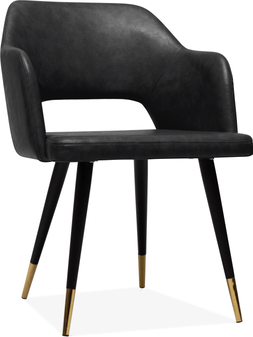 Raven Carver Dining Chair, Black