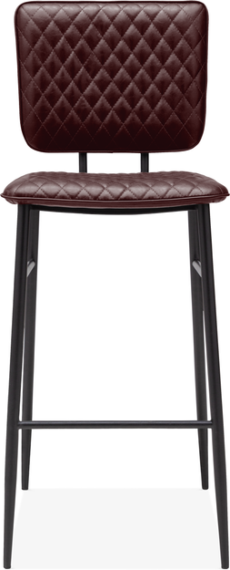Elgin Metal Bar Stool, Dark Red