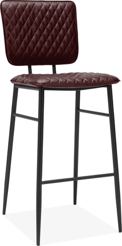 Elgin Metal Bar Stool, Dark Red