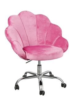 Pink Velvet Office Chair
