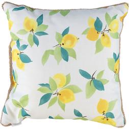 White and Green Pattern Cushion