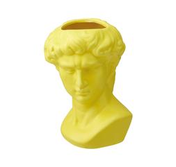 Dopamine Brights - Yellow Greek Head Vase &pound;3.99