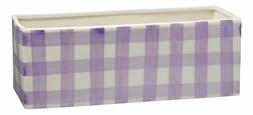 Kitchen - Purple Check Rectangular Vase &pound;9.99