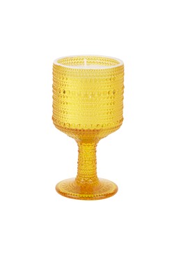 Homesense yellow glass candle £ (RRP £)