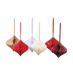 Crackers 6 Paper Teardrop Baubles £4.99, €8.99 2