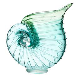 Blue Sea Shell Vase