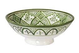 Green hand finished bowl