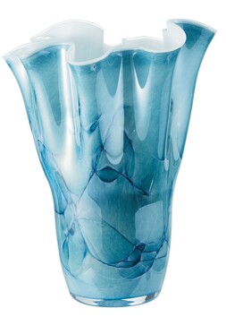 Blue Candle in China Pot