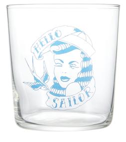 Hello Sailor Glass Tumbler
