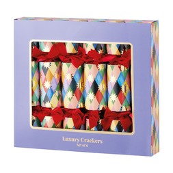 Crackers 6 Luxury Diamond Crackers With Red Bows £16.99