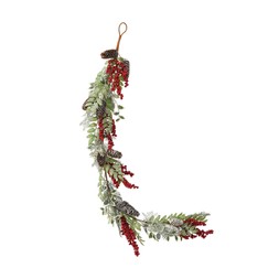Doorscape Wreath With Silver Glitter Leaves