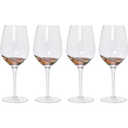 Four pack multicoloured wine glasses &pound;12.99