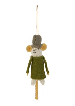 Green Jumper mouse felt bauble &pound;3.99