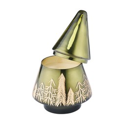 Home Scents Green Glass Tree Candle £9.99