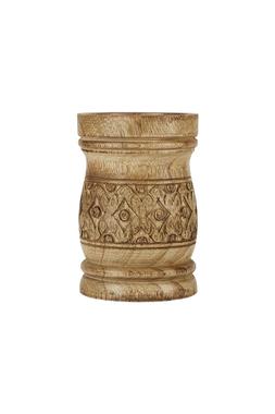 Homesense - Carved Wooden Pot - £12.99