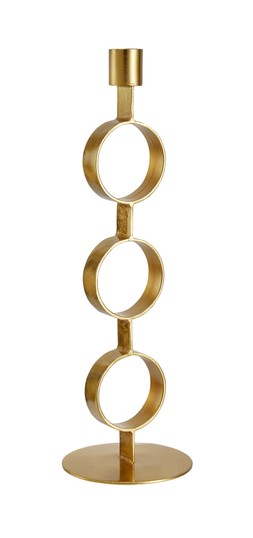 Homesense Dining gold circular candelabra