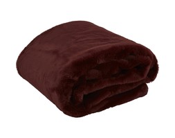 Homesense - faux fur burgundy throw £24.99