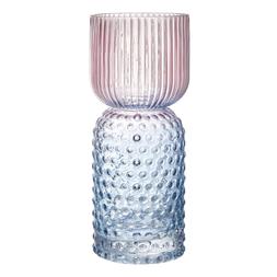 Homesense Gifting blue and pink textured glass vase &pound;7.99