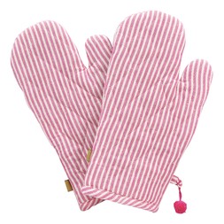 Homesense Gifting stripy pink oven gloves &pound;5.99