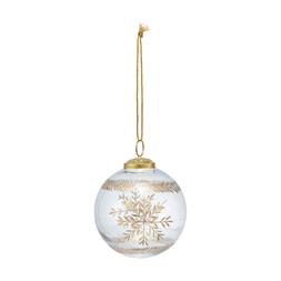 Homesense - Glass Bauble with Gold Snowflake Detail £3.99