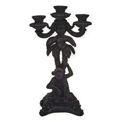 Homesense Halloween black felt monkey candelabra &pound;19.99