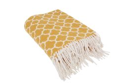 Homesense - Mustard Patterned Throw, &pound;19.99