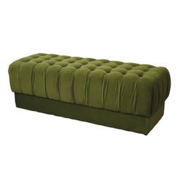 Homesense Neo-Classicism green upholstered deep button bench &pound;179.99