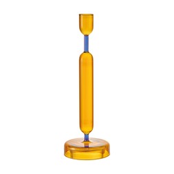 Homesense - Orange and Blue Candlestick £9.99