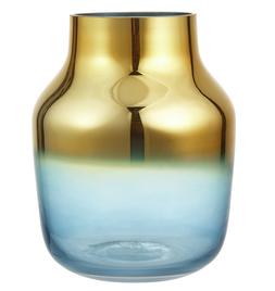 Homesense party blue and gold glass vase