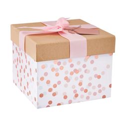 Homesense - Polka Dots Gift Box with Pink Bow, &pound;3.99