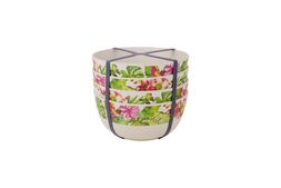 Homesense - Set of 4 Bamboo Floral Bowls, &pound;7.99