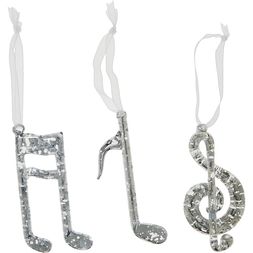 Silver Glass Music Bauble