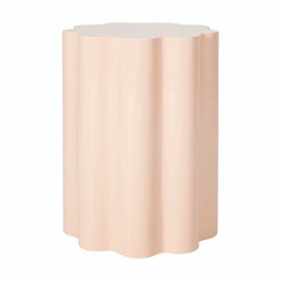 LIVING ROOM Pink Scalloped Drum Side Table £39.99