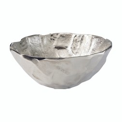 LIVING ROOM silver ceramic multifaceted bowl £24.99