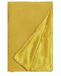 Mothers Day gold yellow satin & velvet bedspread RRP 22.99