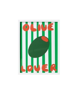 Olive Lover Green Framed Wall Art