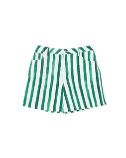 Green & White Painted Stripe Denim Shorts £60 €78