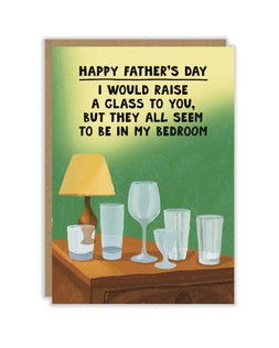 Glasses On Bedside Table Father's Day Card