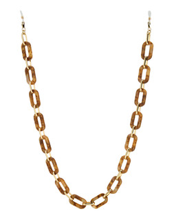 Matilda Brown Tort Resin Glasses Chain