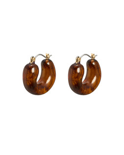 Addy Brown Resin Chunky Hoop Earrings £16.50 €21.50