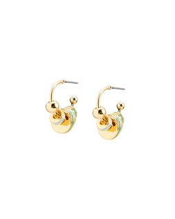 Alani Blue Disc Charm Hoop Earrings £14.50 €19