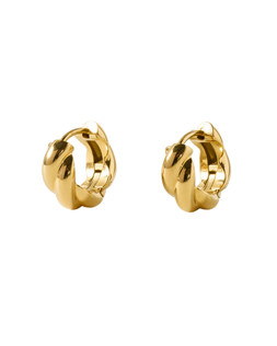 Alba Gold Tone Waterproof Twist Textured Hoop Earrings £24.00 €31.50